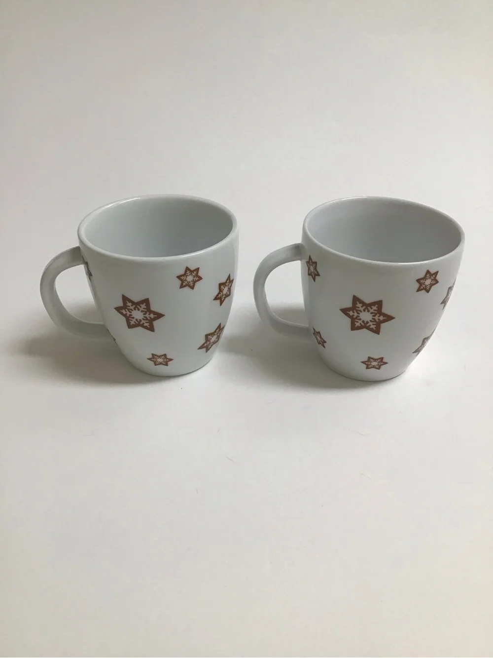 Crate & Barrel Christmas Espresso Mugs SET OF 2 Kids Gingerbread Man Snowflakes